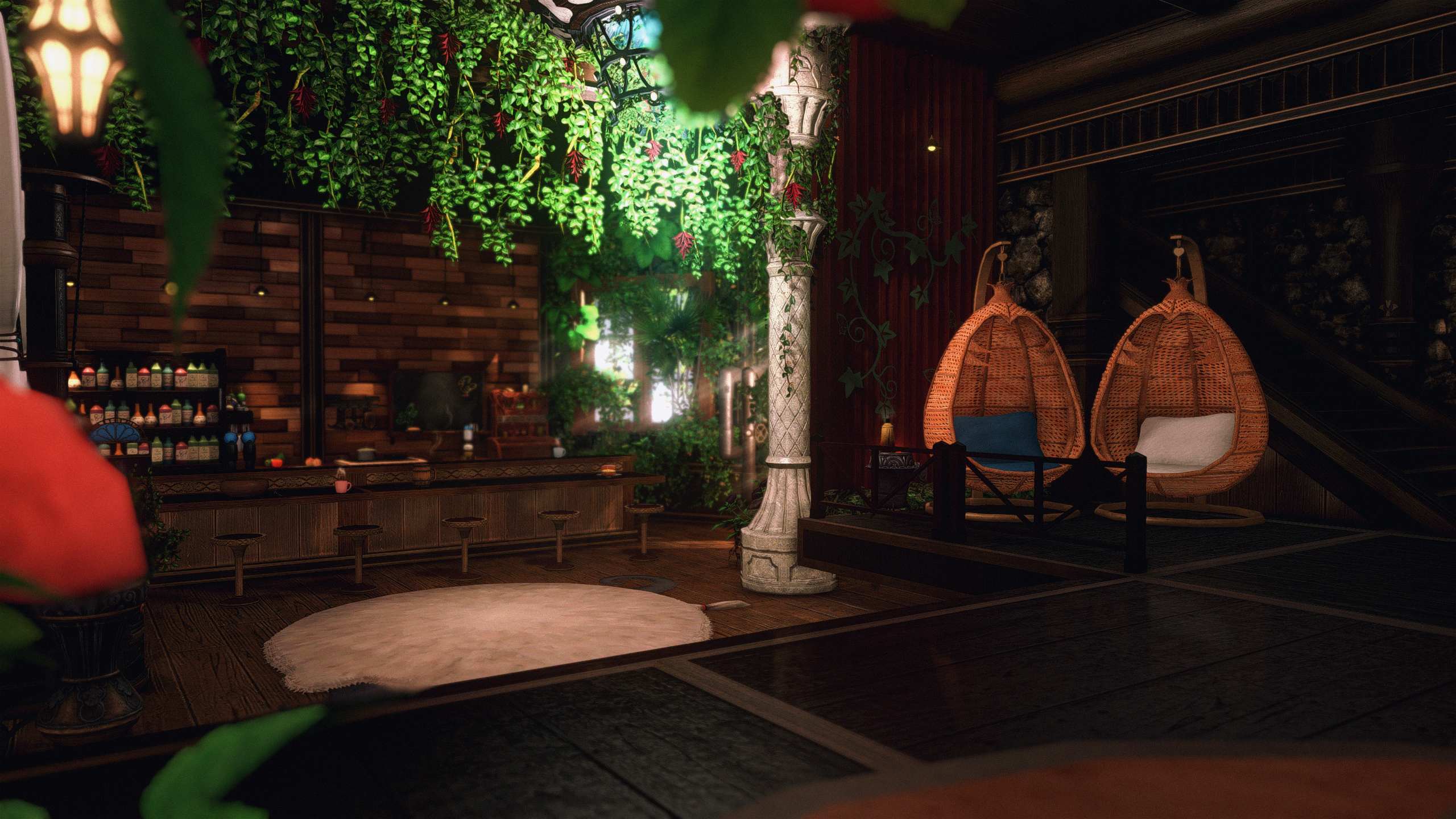 a neon sign of an ominous, skeletal hand holding onto an alluring glass of hard times whisky